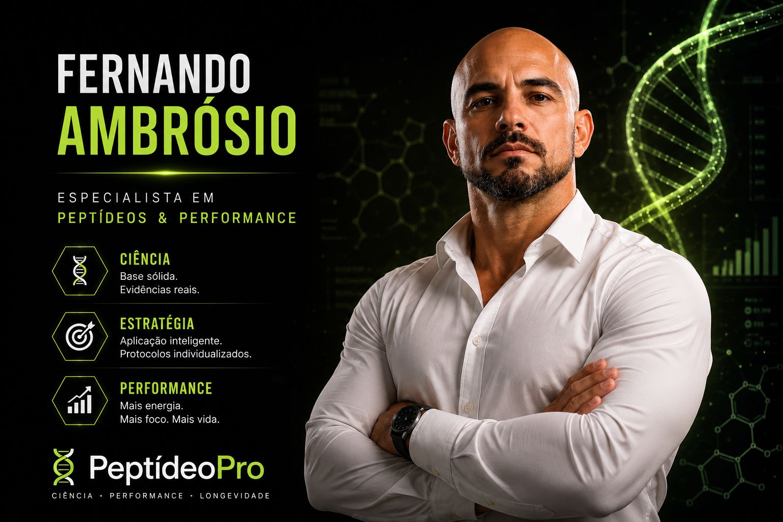 Fernando Ambrósio — PeptídeoPro · especialista em peptídeos e performance